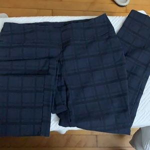 Soft Surroundings Navy Checkered Pant